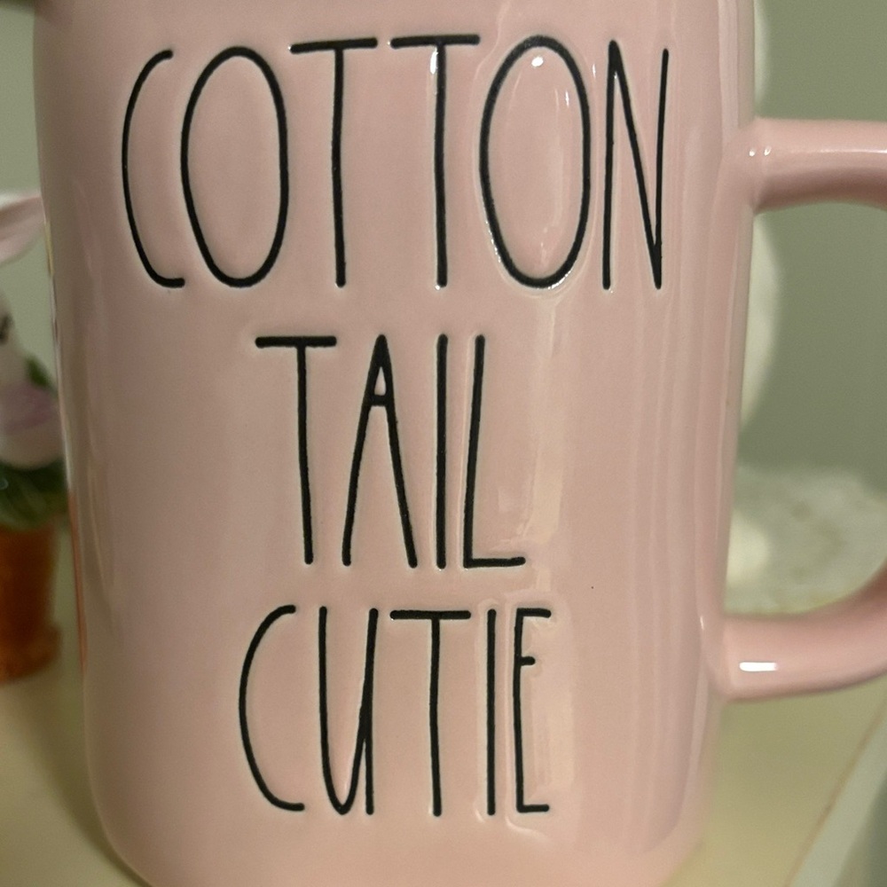Rae Dunn Pink "Cotton Tail Cutie" Ceramic Mug NWOT - Picture 7 of 7